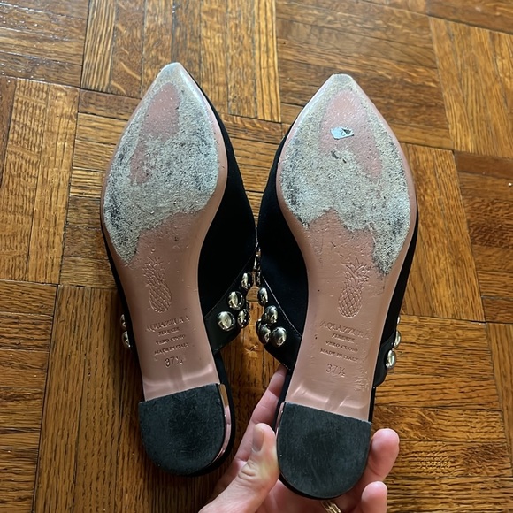 Aquazurra Black studded mules - Picture 10 of 11